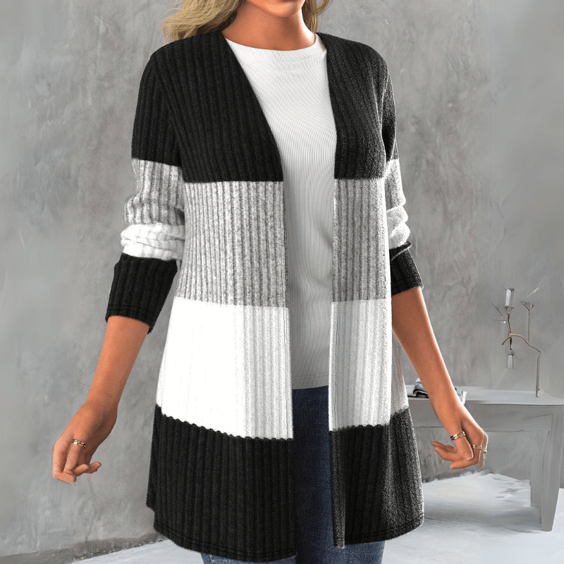 Asta Color-Block Strickjacke