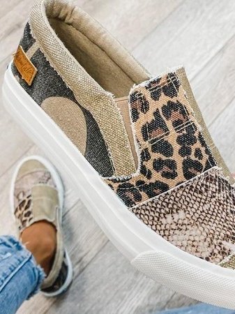 Astrid Leopard Schlupfschuhe