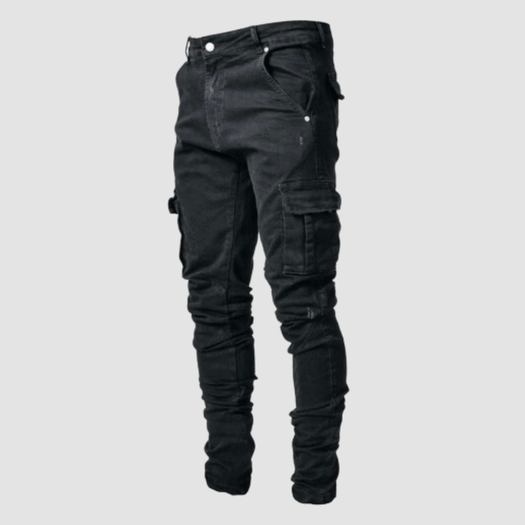 Casper Dehnbare Cargo-Jeans