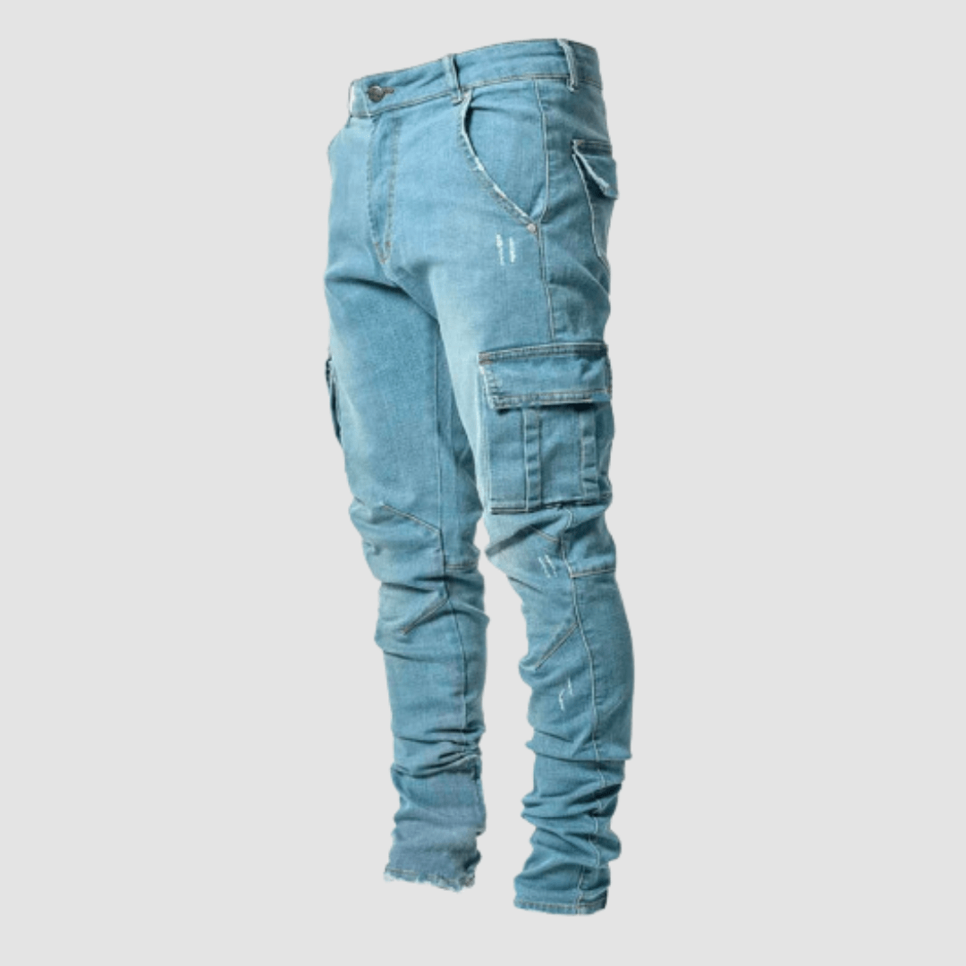 Casper Dehnbare Cargo-Jeans