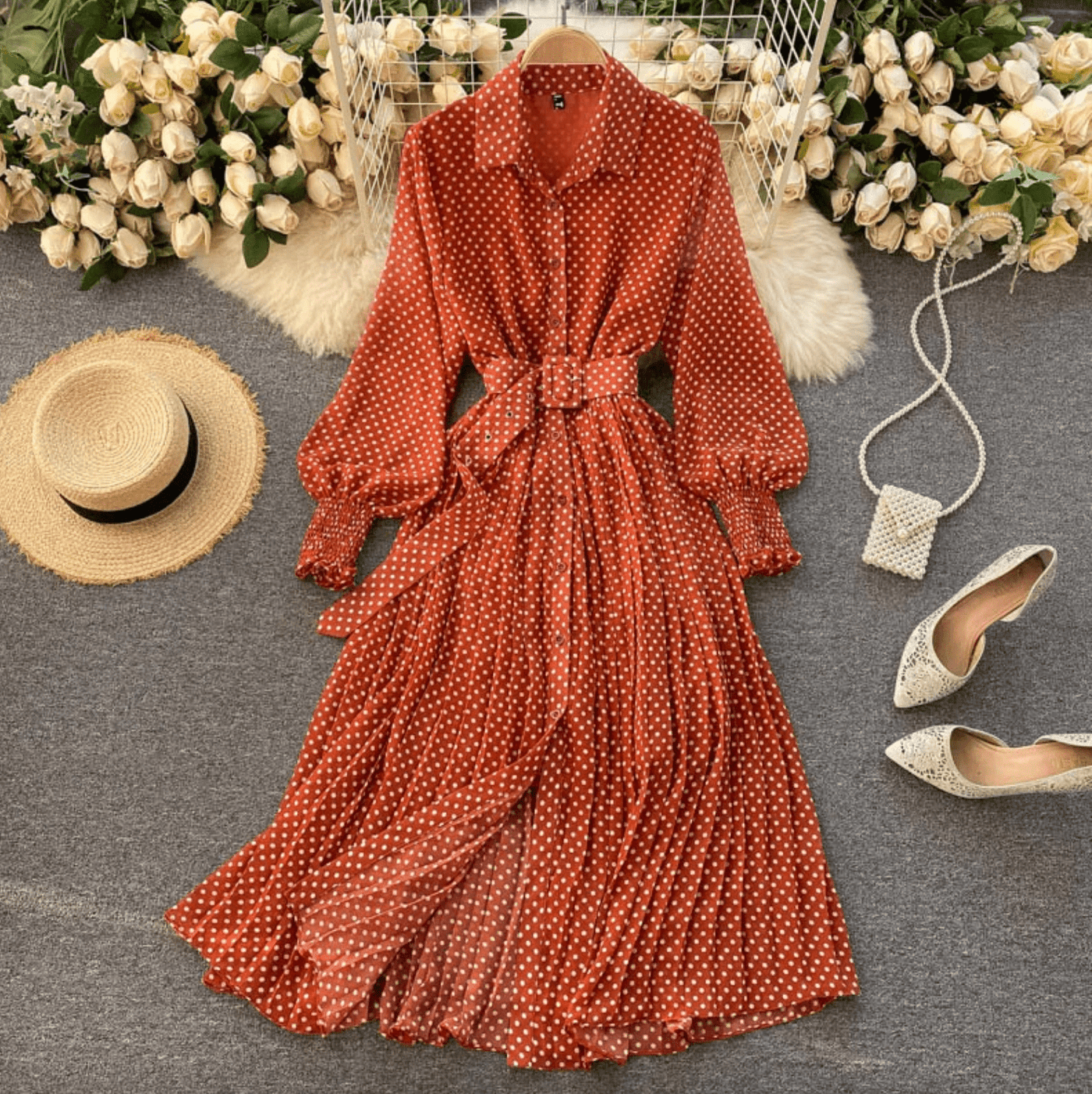 Kine - Stylisches Frühlingskleid - Kleid mit Punkten