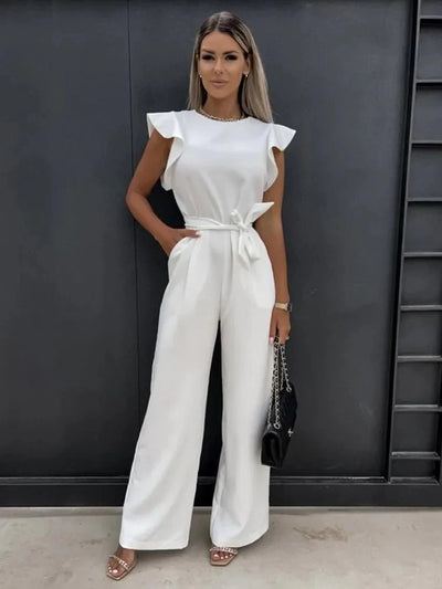 Nina - Eleganter Jumpsuit mit Rüschenärmeln