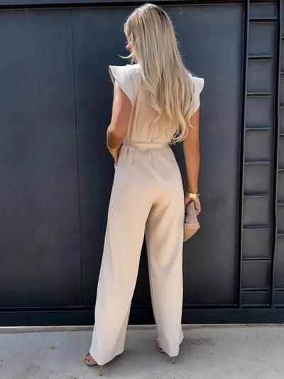 Nina - Eleganter Jumpsuit mit Rüschenärmeln