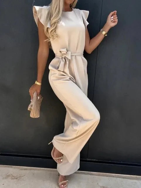 Nina - Eleganter Jumpsuit mit Rüschenärmeln