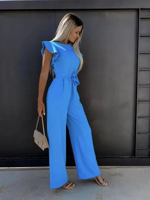 Nina - Eleganter Jumpsuit mit Rüschenärmeln