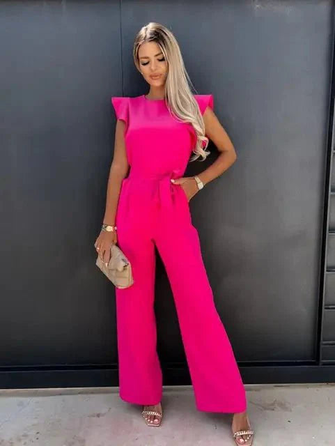 Nina - Eleganter Jumpsuit mit Rüschenärmeln