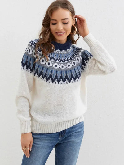 Ronja - Gemusterter Pullover - Winter-Pullover