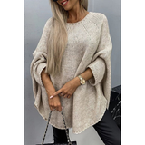 Nadine | Damen Pullover mit weitem Schnitt in Beige