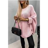 Nadine | Damen Pullover mit weitem Schnitt in Rosa