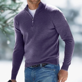 Felix | Herren Pullover mit Viertel Zip in Lila