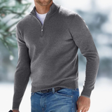 Felix | Herren Pullover mit Viertel Zip in Grau