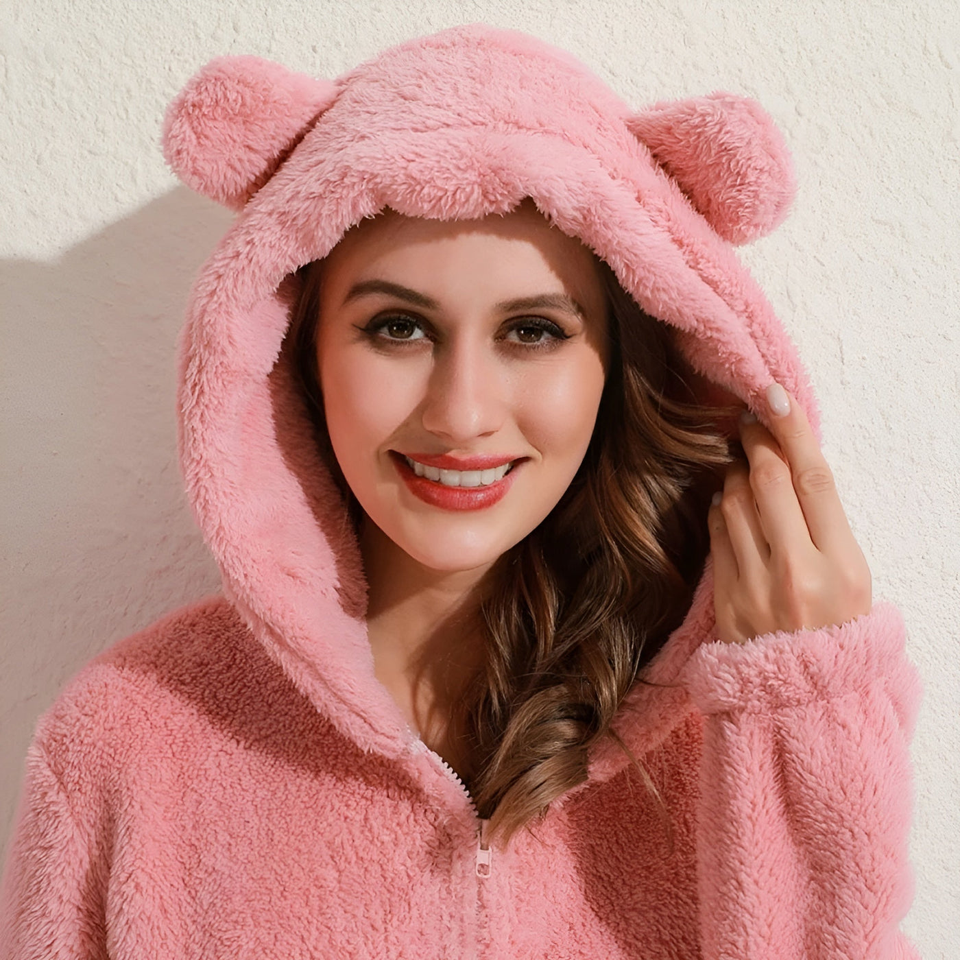 HugCloud Onesie – Weicher Fleece-Kapuzen-Einteiler