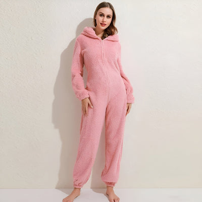 HugCloud Onesie – Weicher Fleece-Kapuzen-Einteiler