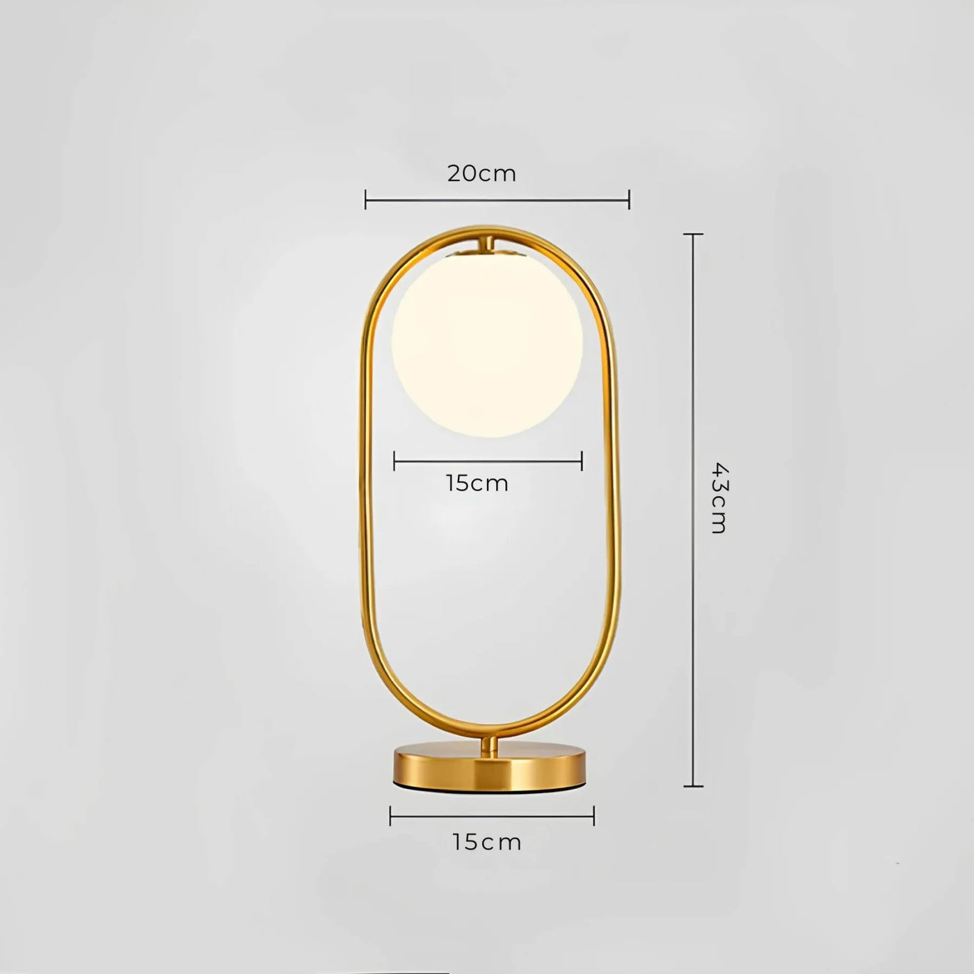StellarSphere Light – Luxuriöse Glaskugel-Tischlampe mit Holzfuß