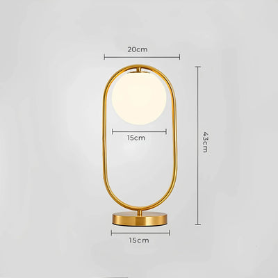StellarSphere Light – Luxuriöse Glaskugel-Tischlampe mit Holzfuß