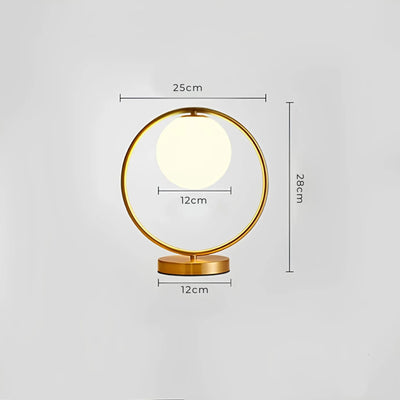 StellarSphere Light – Luxuriöse Glaskugel-Tischlampe mit Holzfuß