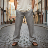 Orsino | Herren Weite Schlupfhose mit Kordelzug in Grau