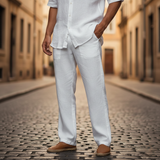 Orsino | Herren Weite Schlupfhose mit Kordelzug in Weiß