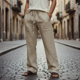 Orsino | Herren Weite Schlupfhose mit Kordelzug in Beige
