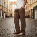 Orsino | Herren Weite Schlupfhose mit Kordelzug in Braun