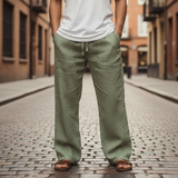 Orsino | Herren Weite Schlupfhose mit Kordelzug in Grün