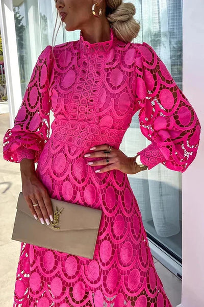 Sabina® | Luxuriöses besticktes Midikleid