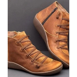 Paulina | Damen Orthopädische Stiefeletten Mit Reißverschluss in Braun