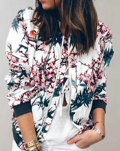 Fiona - Damen Blumenjacke Kurz