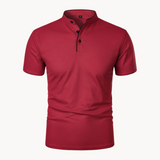 Percival | Herren Poloshirt mit Stehkragen Kurzarm in Rot