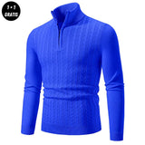 EDDY - Stilvoller Zip-Up Pullover für Herren in Blau