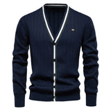 Sam - Elegante Strickjacken für Herren in Dunkelblau