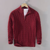 Herren-Pullover mit Rundhalsausschnitt - ACKLEY in Rot