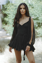 Elise | Sommerluftiges Kleid in Schwarz