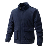 Tommy - Cordjacke mit Reißverschluss in Marineblau