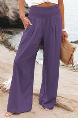 Valoria | Freizeithose mit weitem Bein in Lila