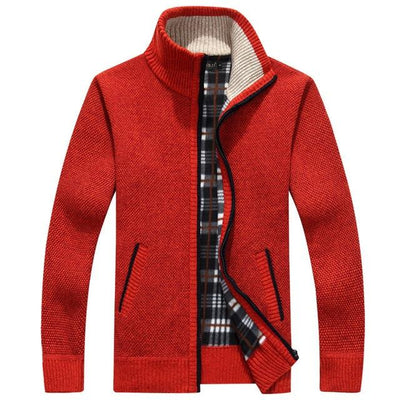 Severin - Extra Dicke Herren-Strickjacke mit Fleecefutter für eisige Tage