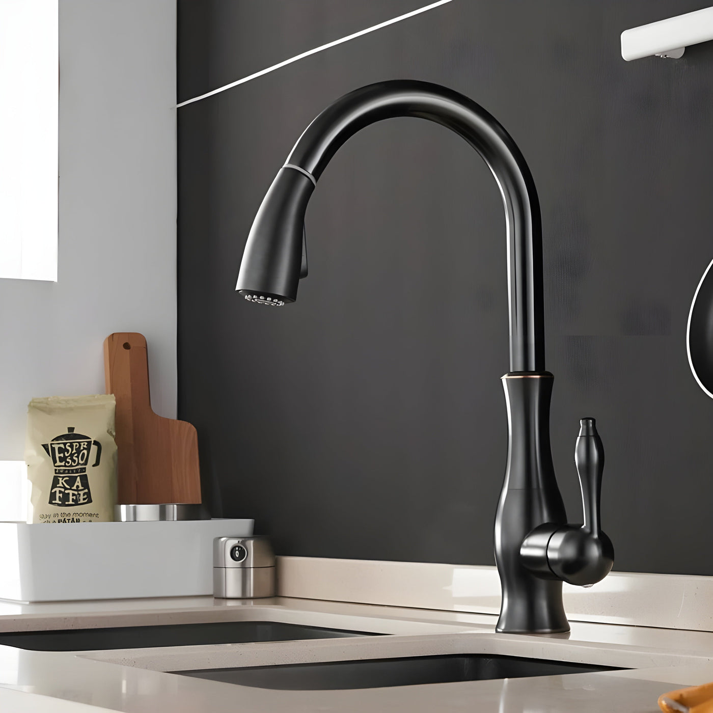 SwiftStream Faucet – Rotierbarer Ausziehbarer Küchenarmatur für das Waschbecken