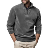 Pullover Herren mit Stehkragen in Grau