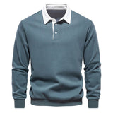 Pullover Herren Regular Fit mit Polokragen in Grün