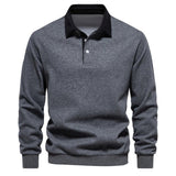 Pullover Herren Regular Fit mit Polokragen in Grau