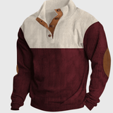 Pullover Herren Stehkragen Regular Fit in Rot