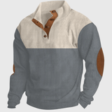 Pullover Herren Stehkragen Regular Fit in Grau
