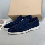 Gerhard | Herren Wildleder Loafer Schick Komfort Elegant in Dunkelblau
