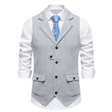 Reinhold | Herren Vintage Weste mit Knöpfen in Grau