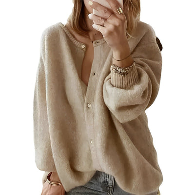 Melanie - Strickjacke mit Laternenärmeln