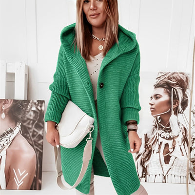 Jenny - Kapuzen-Strickjacke mit Statement-Charakter
