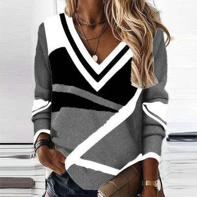 Paula - Lässiger Pullover mit geometrischem Muster