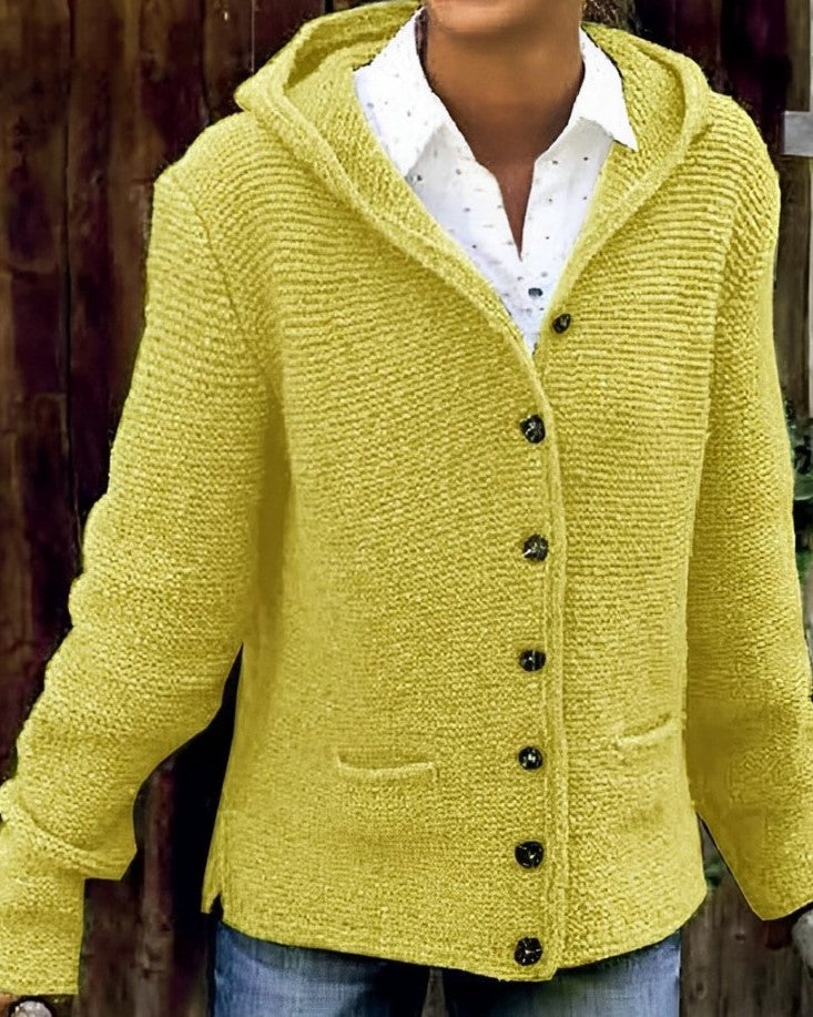 Kira - Lässige Kapuzenjacke mit Knöpfen