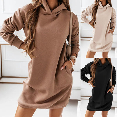 Hange - Langarm Kleid mit Kapuze