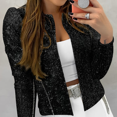 Talitha - Elegante Pailletten-Manteljacke